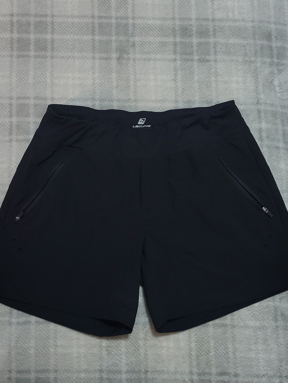 Laguna Black Nylon Athletic Shorts Womens Small Zippered Pockets